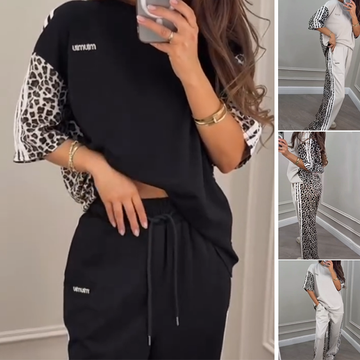 Leopard Print Sweatshirt 2-Pack Oversized Fit