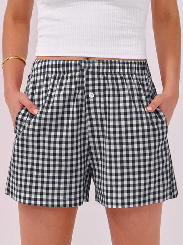 Women’s Plaid Lounge Boxer Shorts