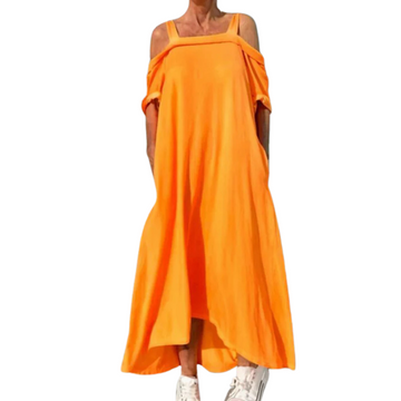 Women's Casual Cold Shoulder Maxi Dress
