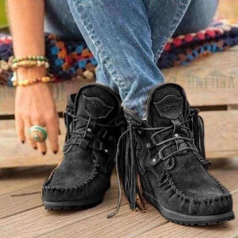 Women's Suede Retro Anle Boots