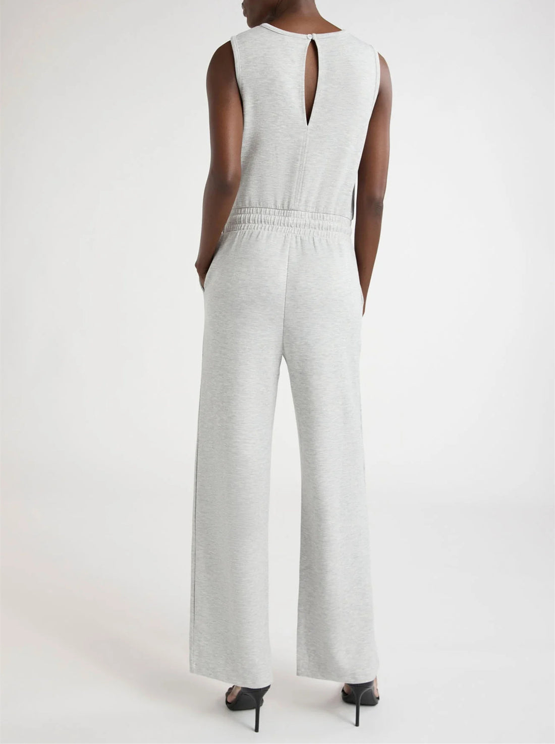 Women's Sporty Sleeveless Wide Leg Jumpsuit