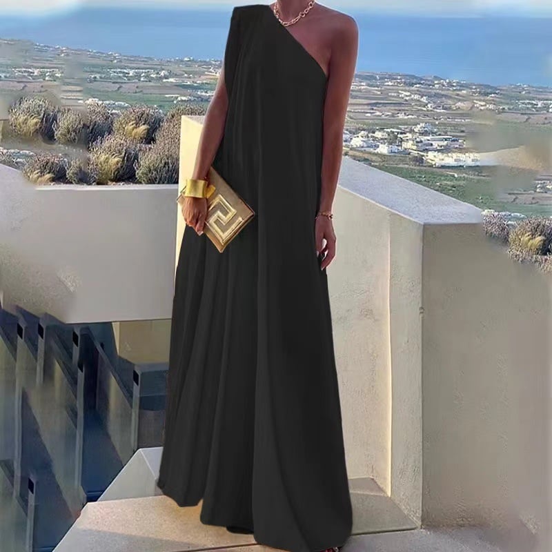 One - Shoulder Maxi Dress: Effortless Evening Glam