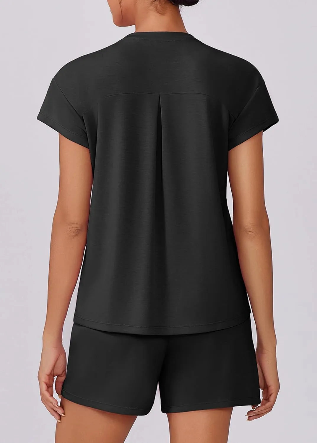 Women's Casual Crewneck Matching Shorts Lounge Set