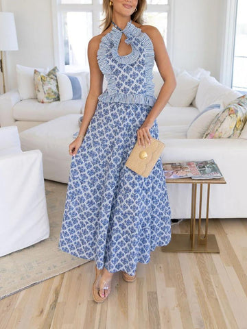 Ruffled Halter Two - Piece Set: Effortless Summer Elegance