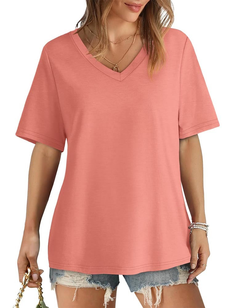 Womens V Neck Short Sleeve T Shirts