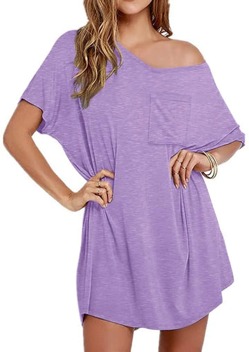 Womens Boyfriend Style T-shirt Lounge Dress