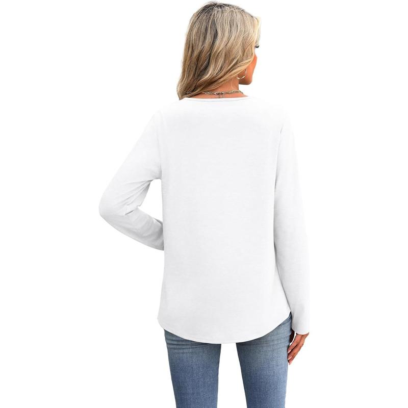 Women Blouses Dressy Casual V Neck Long Sleeve Shirts Fall Outfits Trendy Top