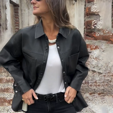 Women's Casual Button Jacket with Pockets