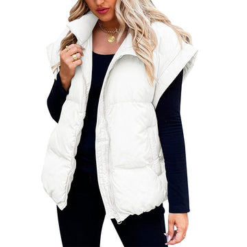 Women's Thick Warm Solid Color Vest