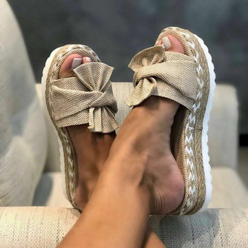 Women's Woven Wedge Sandals with Adjustable Strap and Cushioned Insole