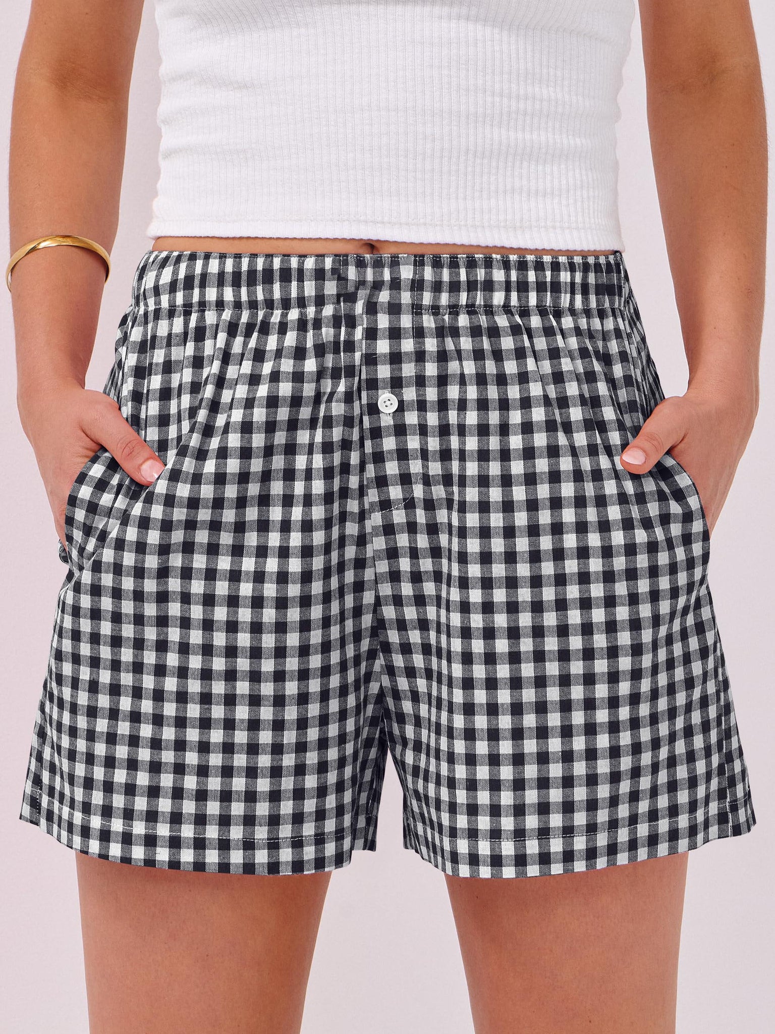 Women’s Plaid Lounge Boxer Shorts