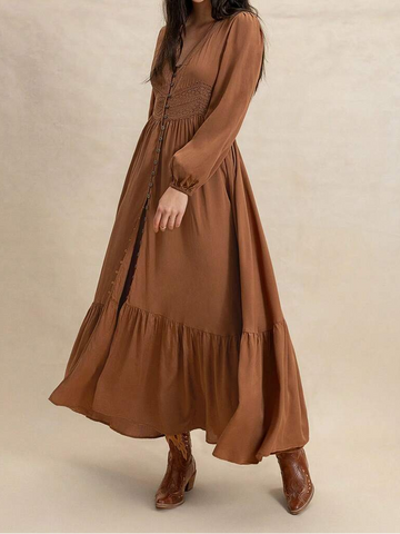 Woman's Lace Long Sleeve Elegant Dress