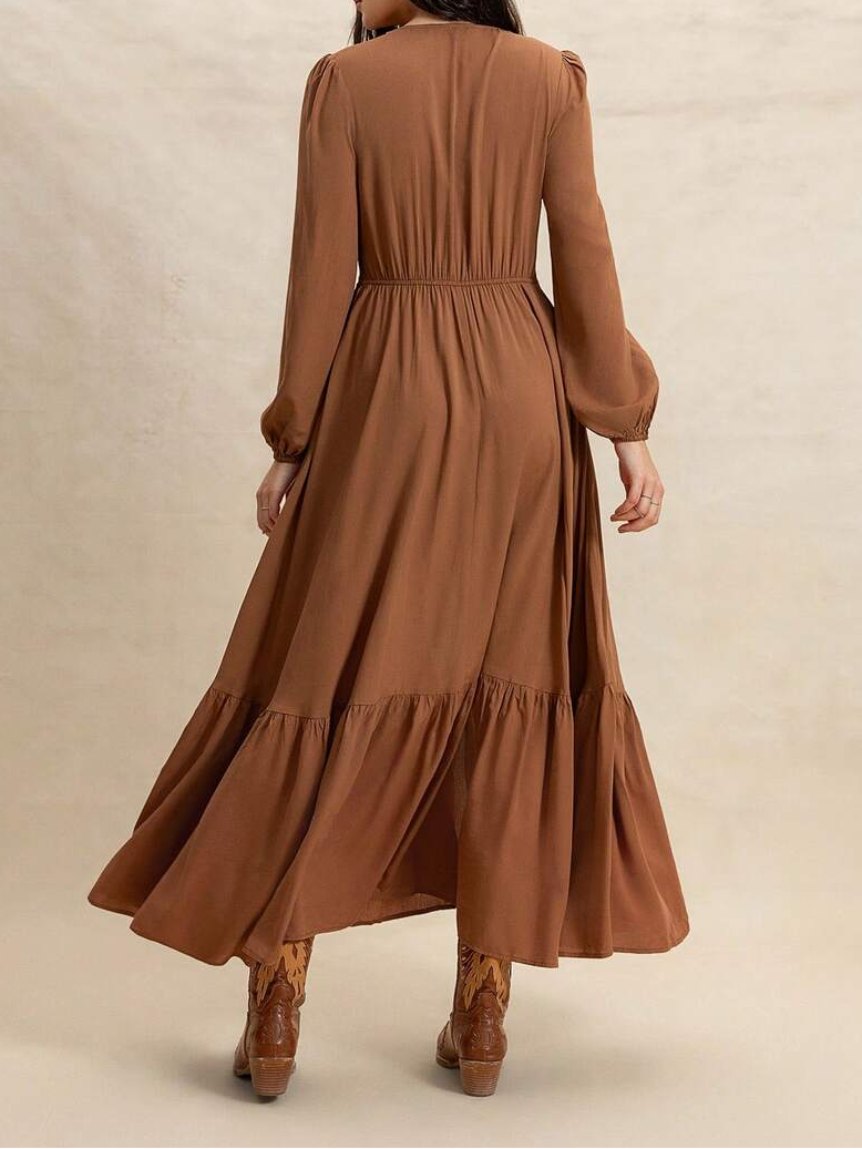 Woman's Lace Long Sleeve Elegant Dress