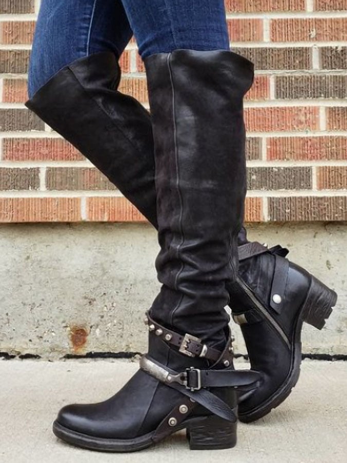 Women Winter Suede Low Heel Daily Boots