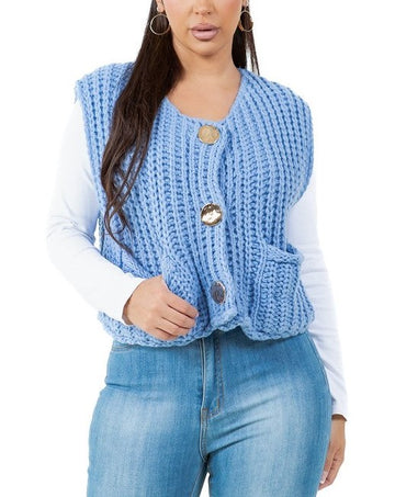 Women's Crochet Knit Sweater Vest