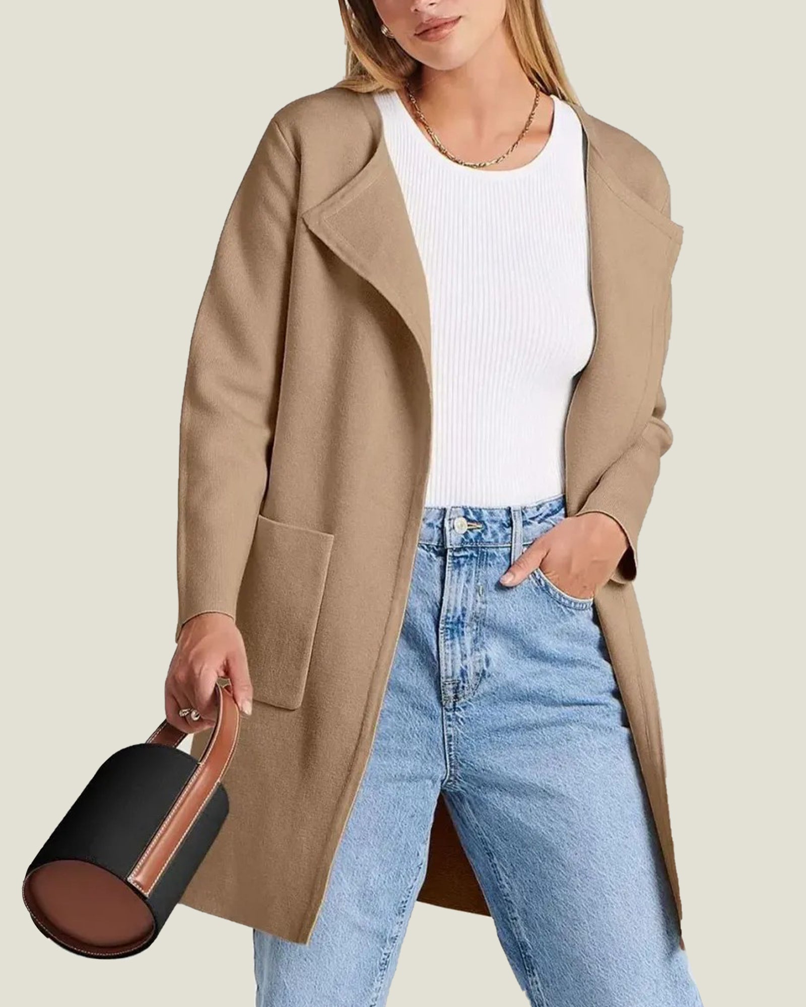 Women's Open Front Knit Cardigan