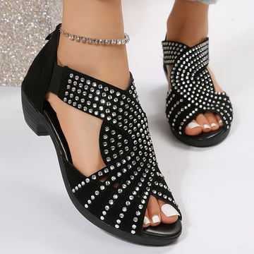 Women's Adjustable Sandals with Buckle Closure and Cushioned Footbed