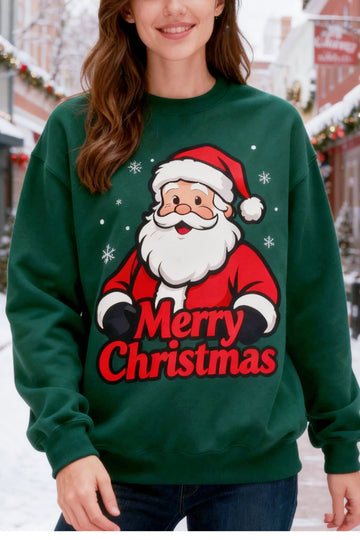 Women's Christmas Print Long Sleeve Sweatshirt