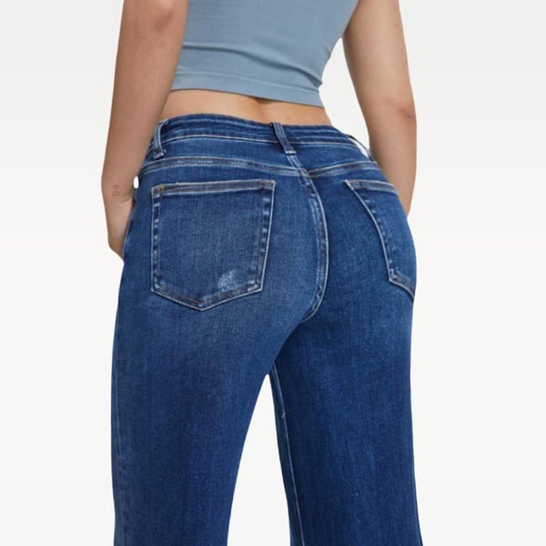 High Rise Vintage Wash High-waisted Top Straight Leg Jeans