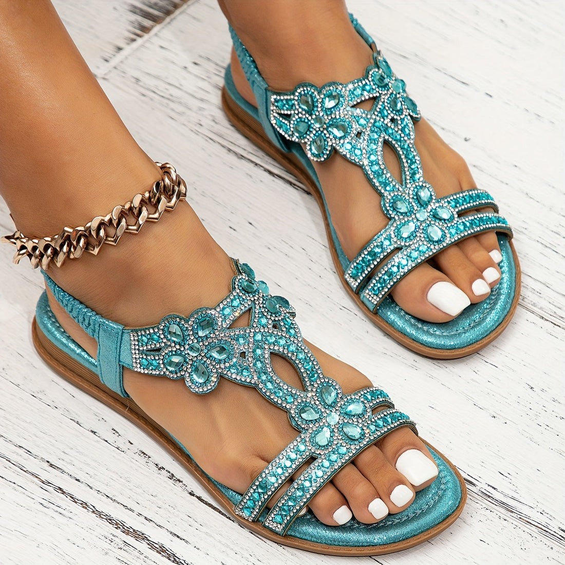 Women's Boho Cushioned Sandals with Adjustable Straps and Arch Support