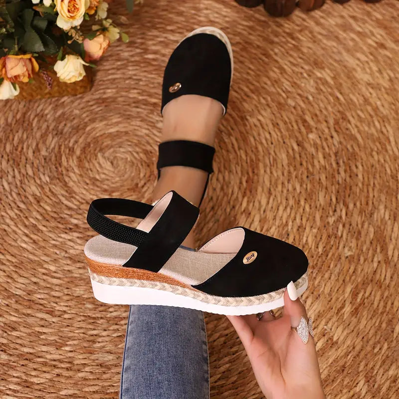 Women's Platform Sandals with Adjustable Straps and Supportive Sole