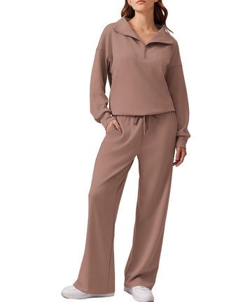 Women's Oversized Sweatshirt Wide Leg Pants Two Piece Set