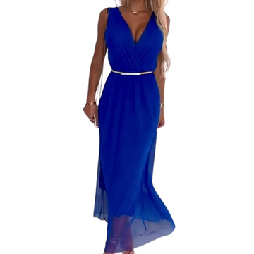 Boho V-Neck Sleeveless Mesh Dress