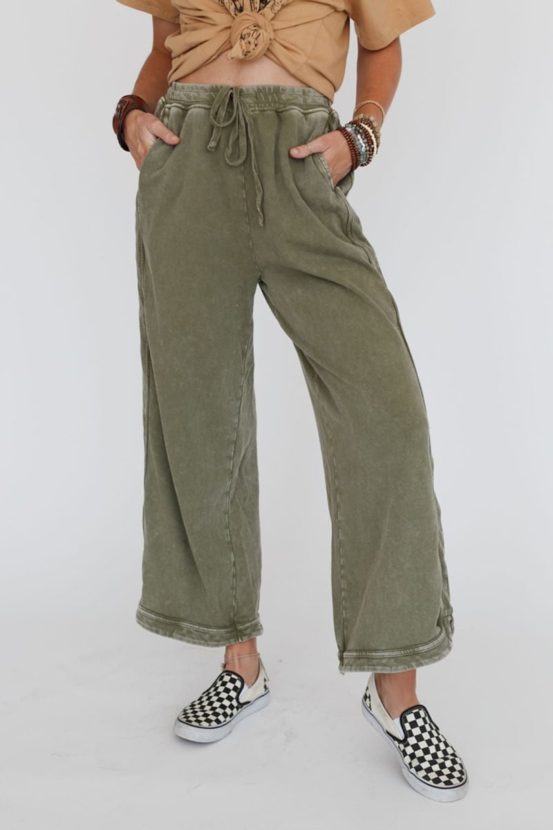 So Comfy Wide Leg Pant Cropped Length