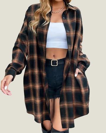 Women's Button Down Plaid Flannel Shirts