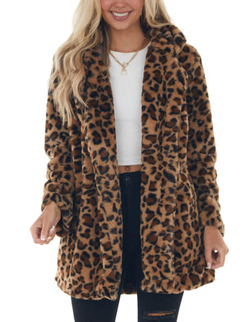 Women's Faux Fur Jackets Leopard Coats