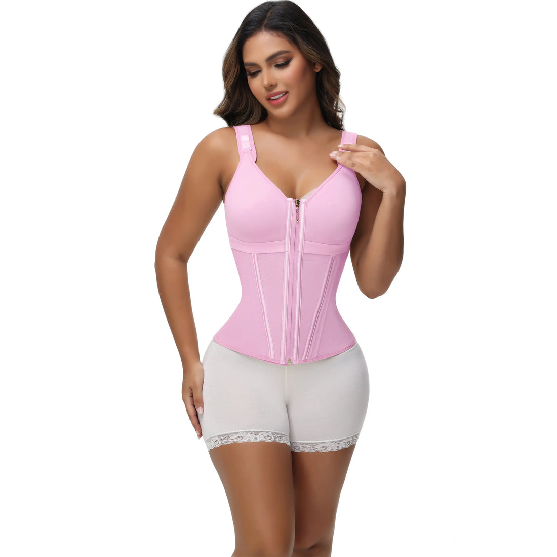 Waist Shapewear for Women with Bra Girdle Workout Shapewear with Adjustable Shoulder Strap