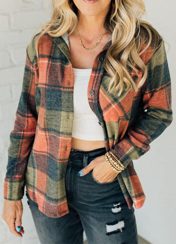 Women's Brushed Plaid Top