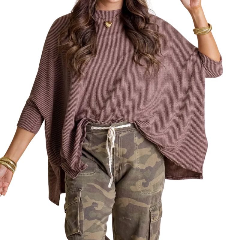 Women's Summer Half-sleeved Ribbed Oversized Top