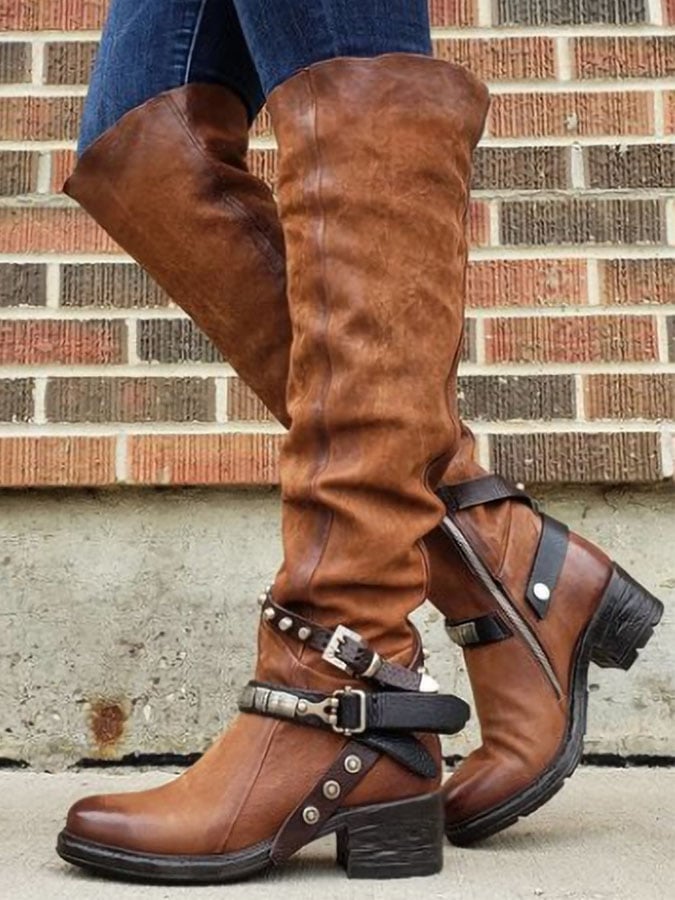 Women Winter Suede Low Heel Daily Boots