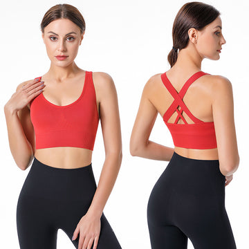 3/4 Cup Wireless Push-Up Workout Top with Side Smoothing