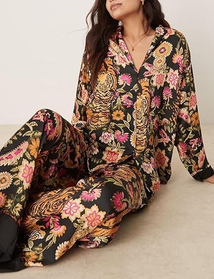 Floral Long Sleeve Pajamas Set