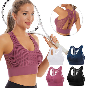 Breathable Mesh Racerback Sports Bra