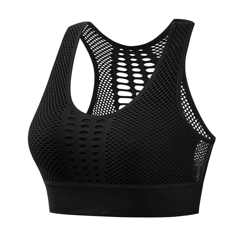 Breathable Mesh Racerback Sports Bra
