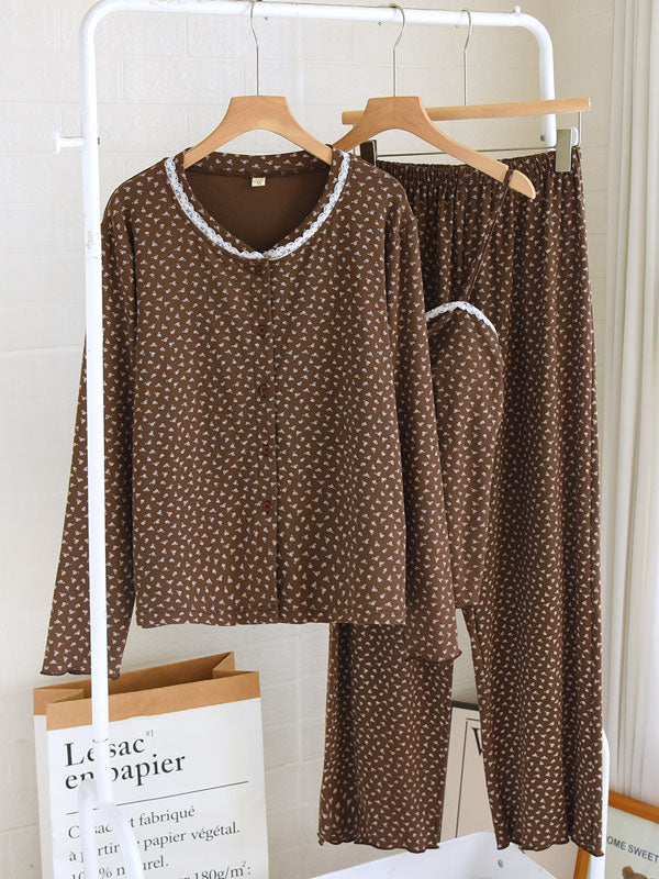 Three Pieces Modal Pajama Set