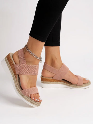 Women's Platform Sandals with Adjustable Straps and Cushioned Footbed