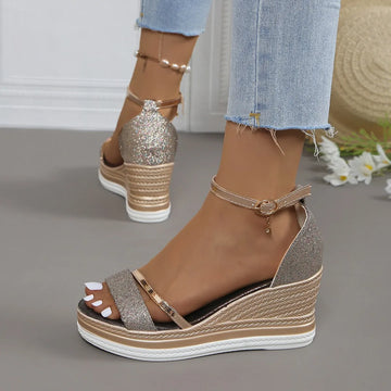 Women's Cushioned Sandals with Adjustable Straps and Arch Support