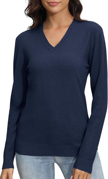 Women's Lightweight V-Neck Knit Sweater