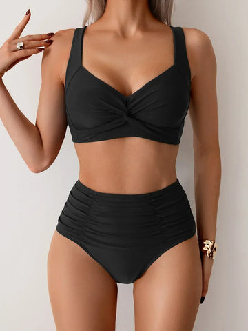 Women's Swimwear with Sculptural Design and Supportive Fit