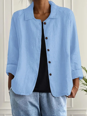 Women's Classic Top with Lightweight Fabric and Versatile Design