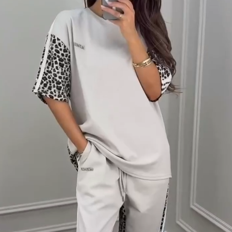 Leopard Print Sweatshirt 2-Pack Oversized Fit