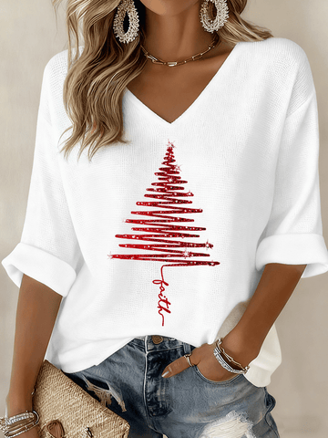 Women's Casual Blouse with Relaxed Fit and Short Sleeves
