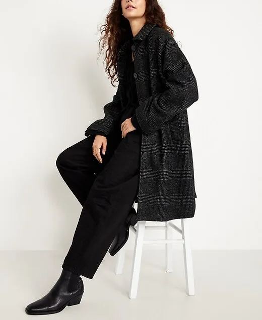 Women's Relaxed Button-Front Coat