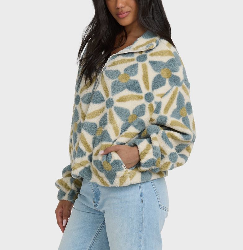 Womens Jacket All The Time Sherpa Half Zip Sweatshirt