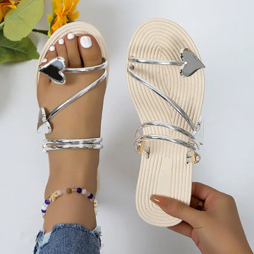 Women's Rhinestone Sandals with Adjustable Straps and Cushioned Insole