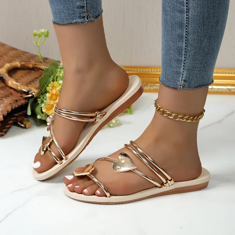 Women's Rhinestone Sandals with Adjustable Straps and Cushioned Insole